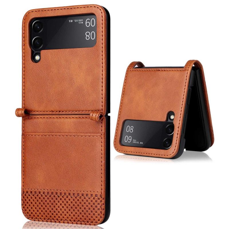 Deksel Til Samsung Galaxy Z Flip 4 Folio Deksel Vintage Leather Style Card Holder