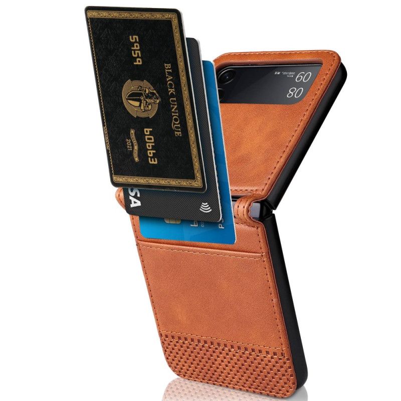 Deksel Til Samsung Galaxy Z Flip 4 Folio Deksel Vintage Leather Style Card Holder