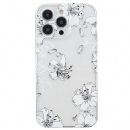 Deksel iPhone 16 Pro Max Hvite Blomster Beskyttelse Deksel