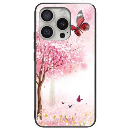 Deksel iPhone 16 Pro Max Mobildeksel Kirsebærblomster Av Herdet Glass