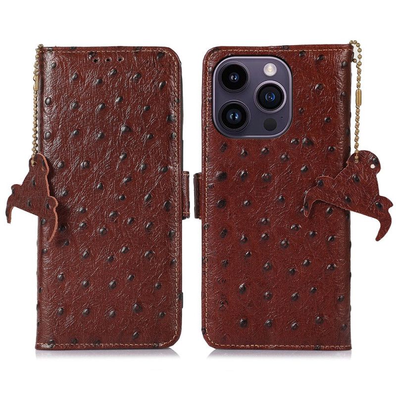 Lærdeksel Folio Deksel iPhone 16 Pro Max Mobildeksel Premium Texture Leather