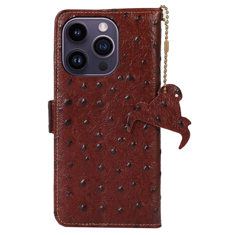 Lærdeksel Folio Deksel iPhone 16 Pro Max Mobildeksel Premium Texture Leather