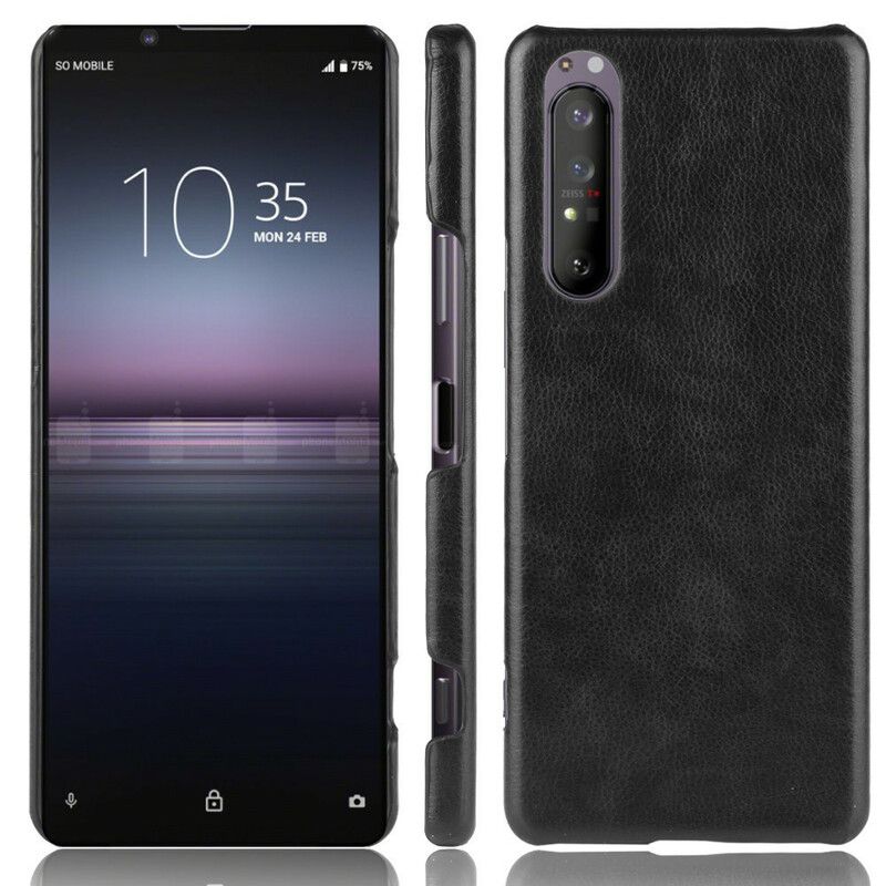 Deksel Til Sony Xperia 1 II Litchi Skinneffekt