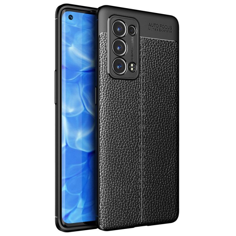 Deksel Til Oppo Reno 6 Pro 5G Litchi Double Line Leather