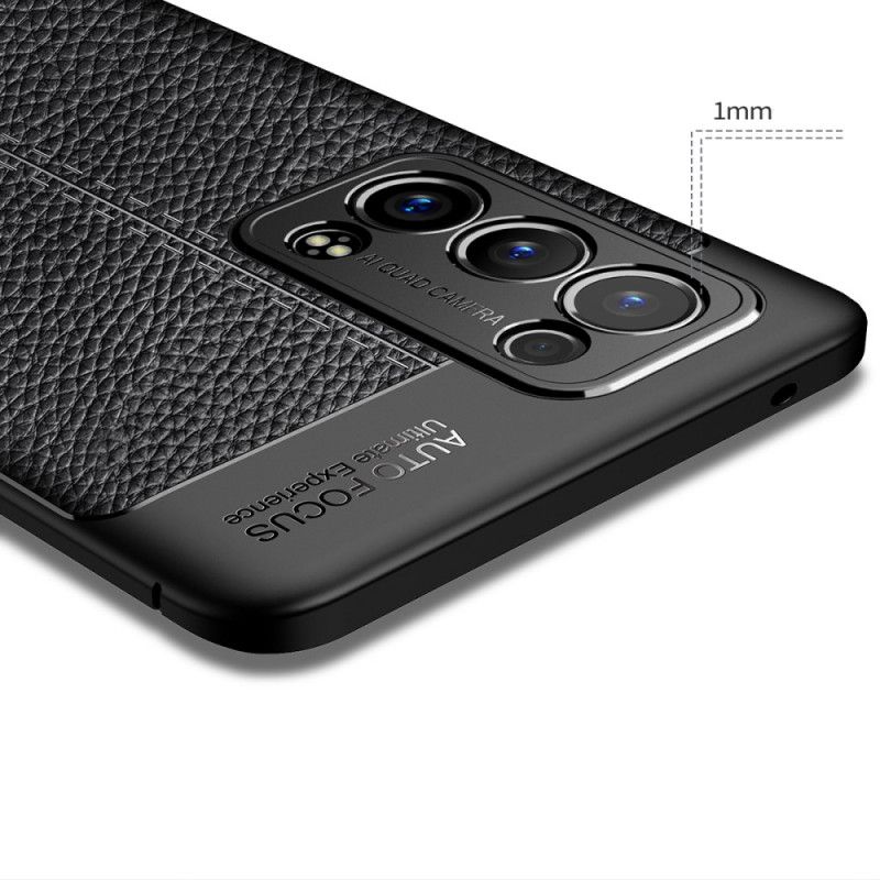 Deksel Til Oppo Reno 6 Pro 5G Litchi Double Line Leather