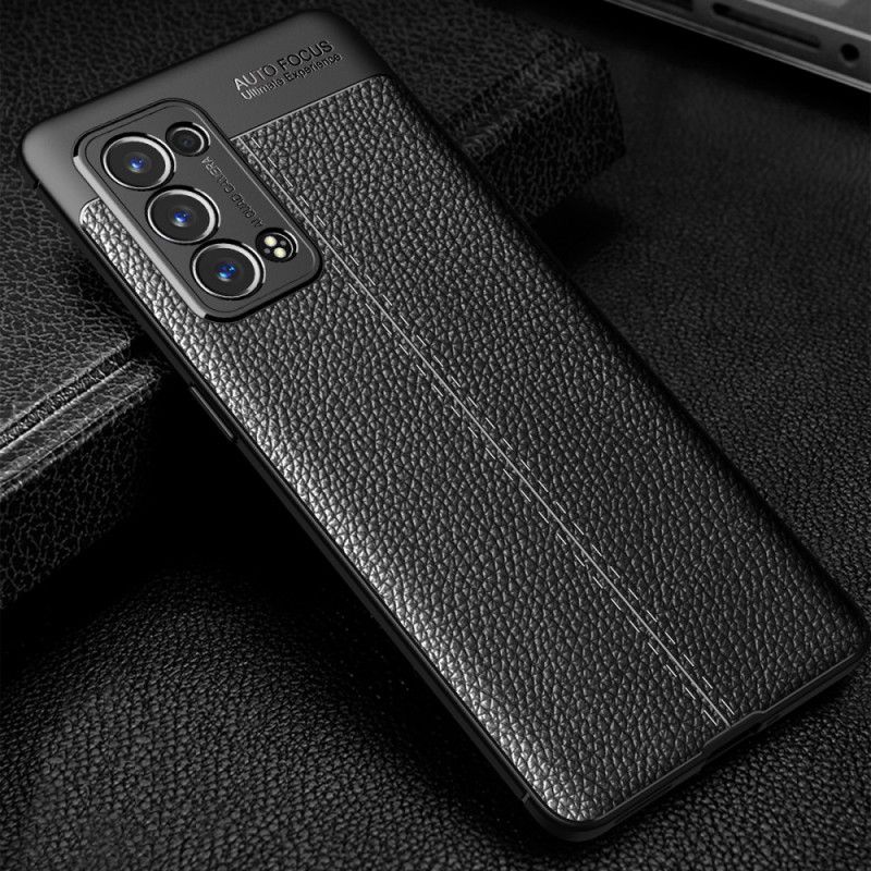 Deksel Til Oppo Reno 6 Pro 5G Litchi Double Line Leather