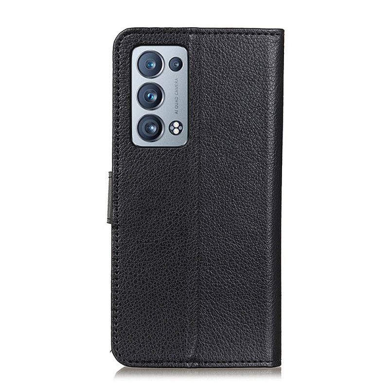 Folio Deksel Til Oppo Reno 6 Pro 5G Faux Leather Litchi