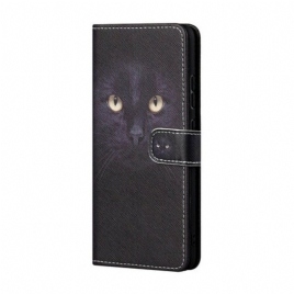 Folio Deksel Til Xiaomi Redmi Note 10 5G Med Kjede Strappy Cat Eyes