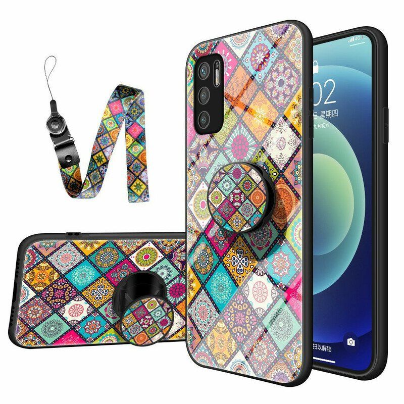 Mobildeksel Til Xiaomi Redmi Note 10 5G Patchwork Magnetisk Holder