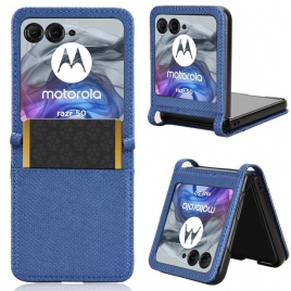 Deksel Motorola Razr 50 Bi-tekstur Kortholder