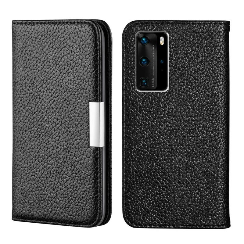 Beskyttelse Deksel Til Huawei P40 Pro Folio Deksel Faux Leather Litchi Ultra Chic