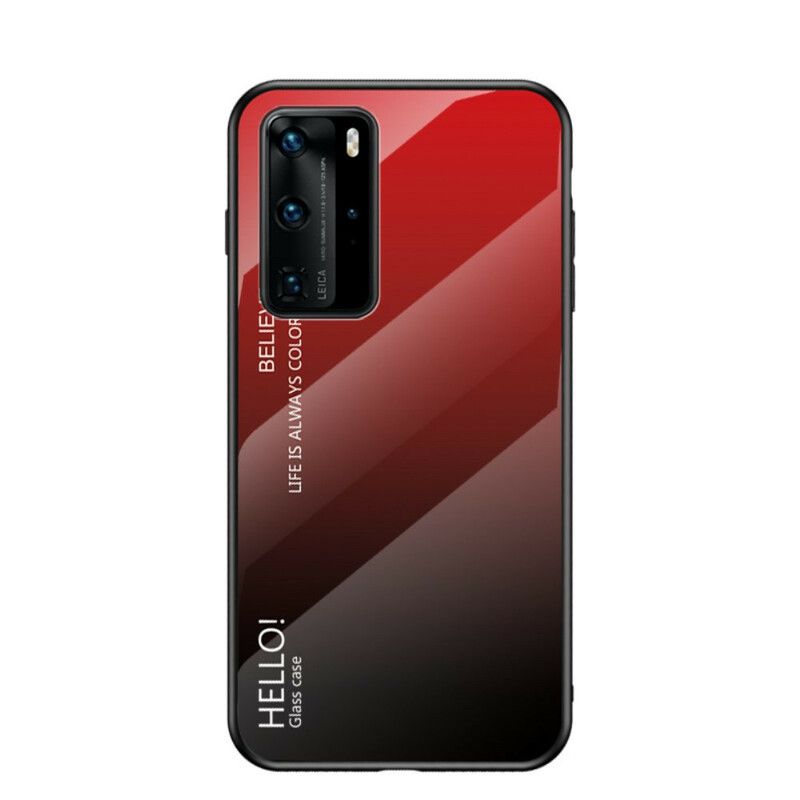 Deksel Til Huawei P40 Pro Hei Herdet Glass