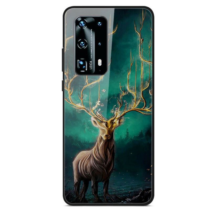 Deksel Til Huawei P40 Pro Hjortekonge Av Herdet Glass