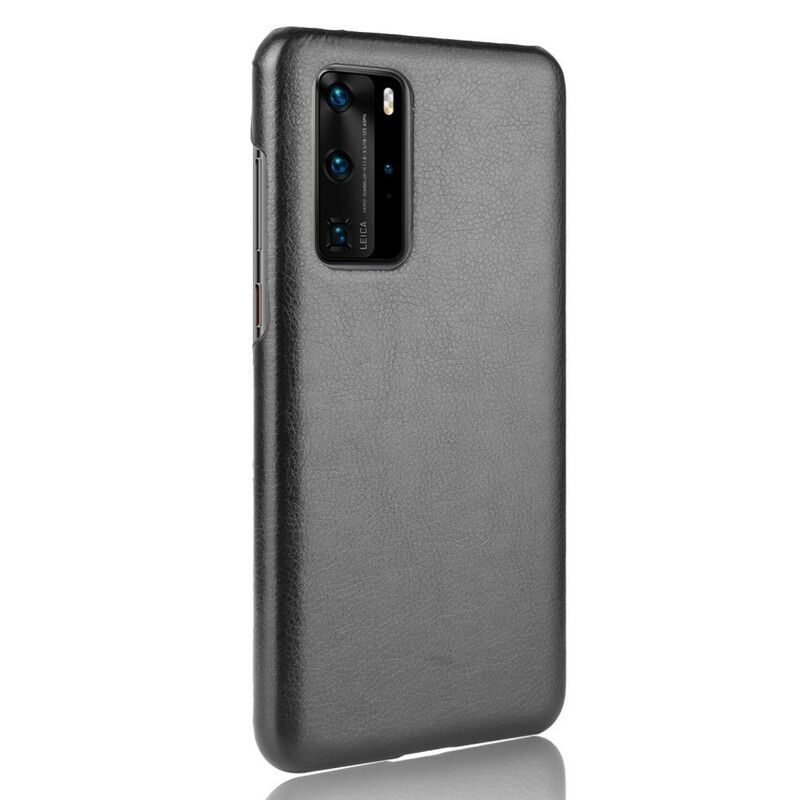 Mobildeksel Til Huawei P40 Pro Performance Litchi Leather Effect