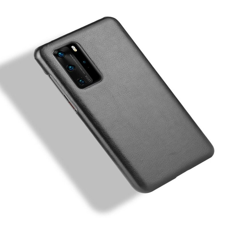 Mobildeksel Til Huawei P40 Pro Performance Litchi Leather Effect