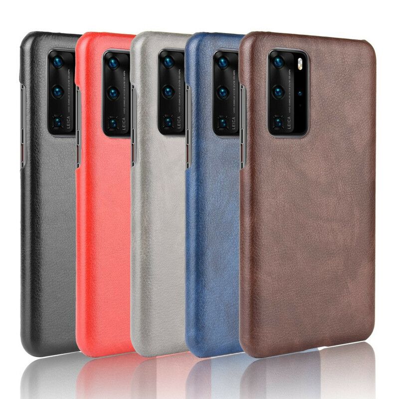 Mobildeksel Til Huawei P40 Pro Performance Litchi Leather Effect