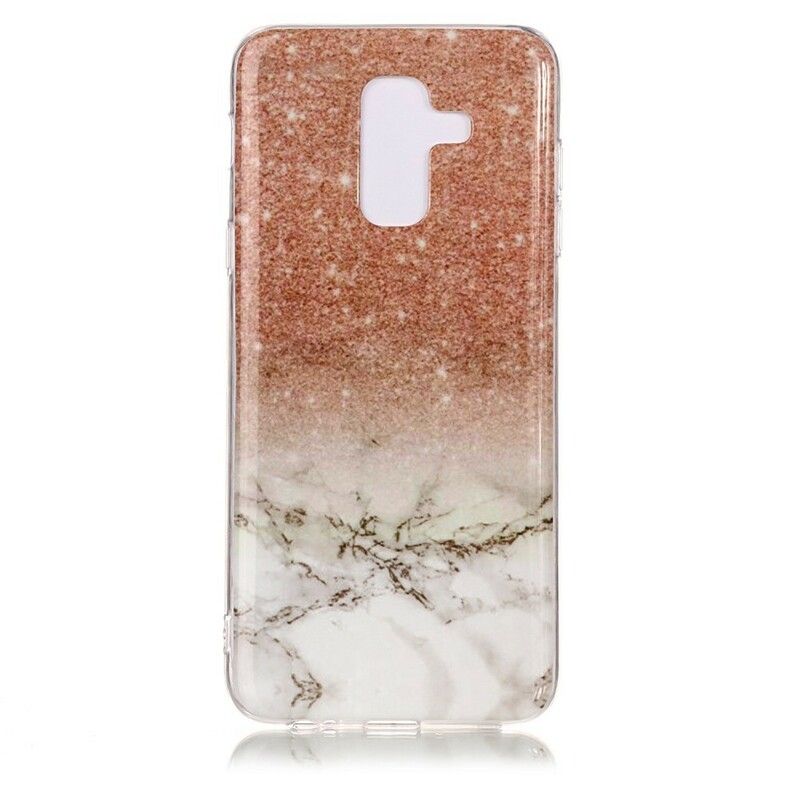 Mobildeksel Til Samsung Galaxy A6 Plus Glitter Marmor