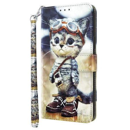 Folio Deksel Samsung Galaxy A16 5g Aviator Cat Med Stropp