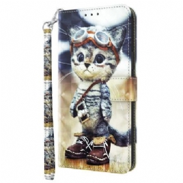 Folio Deksel Samsung Galaxy A16 5g Aviator Cat Med Stropp