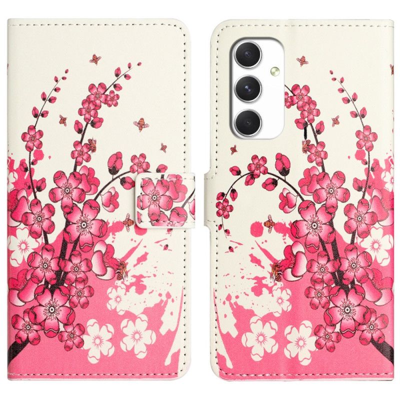 Folio Deksel Samsung Galaxy A16 5g Tropiske Blomster