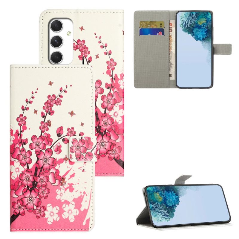 Folio Deksel Samsung Galaxy A16 5g Tropiske Blomster