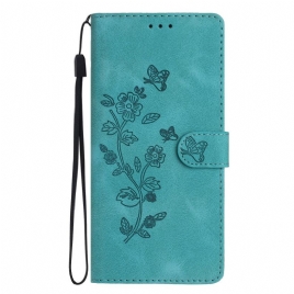 Folio Deksel Til Samsung Galaxy A16 5g Stilig Blomster