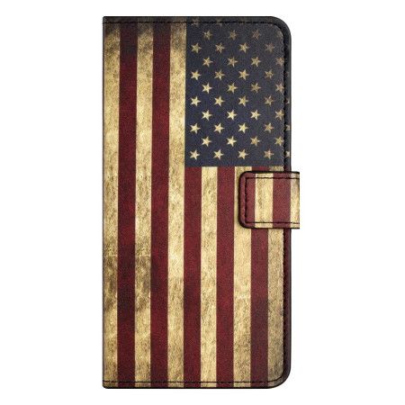 Folio Deksel Til Samsung Galaxy A16 5g Vintage Amerikansk Flagg