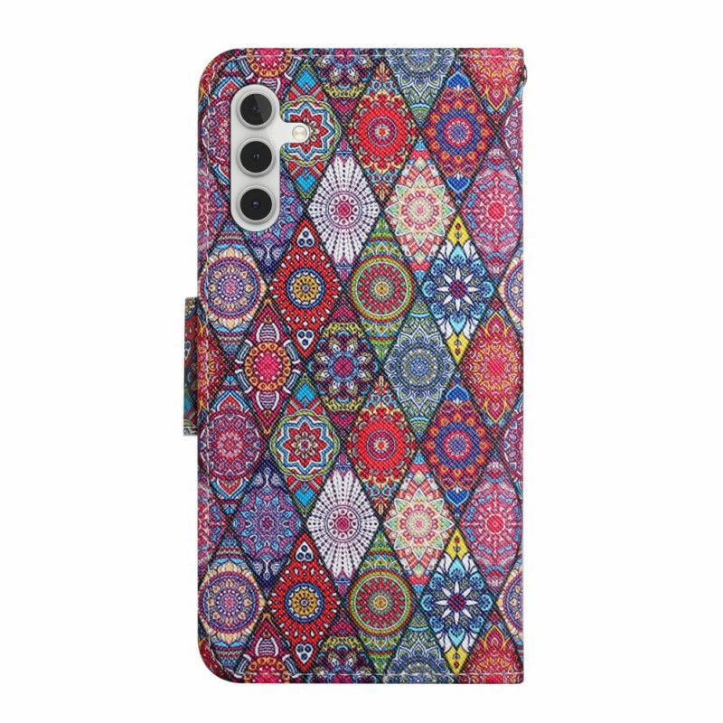 Lærdeksel Folio Deksel Samsung Galaxy A16 5g Mobildeksel Kaleidoskopmønster