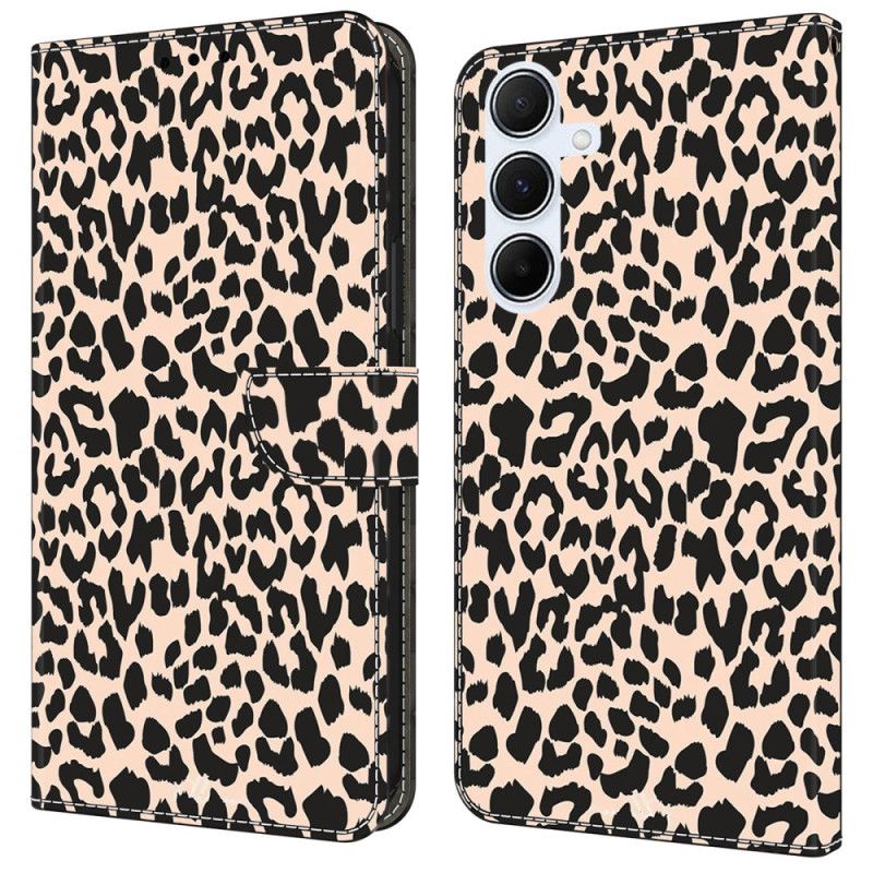 Lærdeksel Folio Deksel Samsung Galaxy A16 5g Mobildeksel Leopardmønster