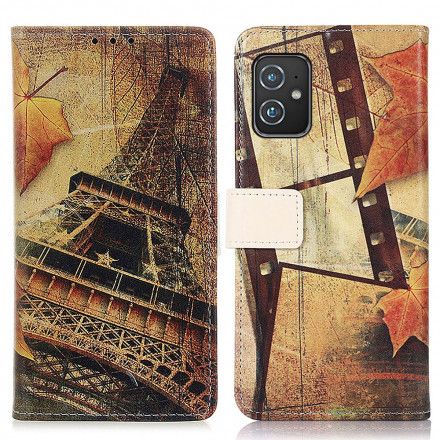 Folio Deksel Til Asus Zenfone 8 Eiffeltårnet Om Høsten