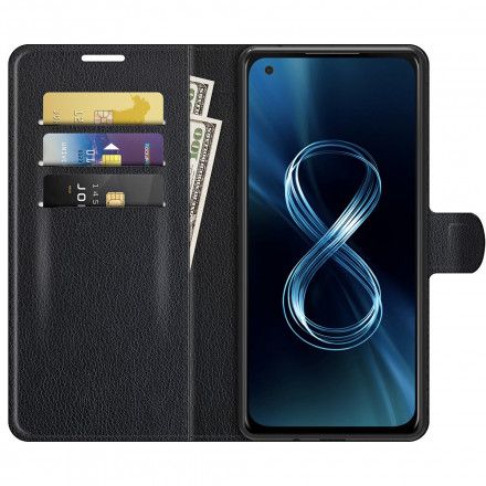 Lærdeksel Til Asus Zenfone 8 Klassisk Kunstskinn