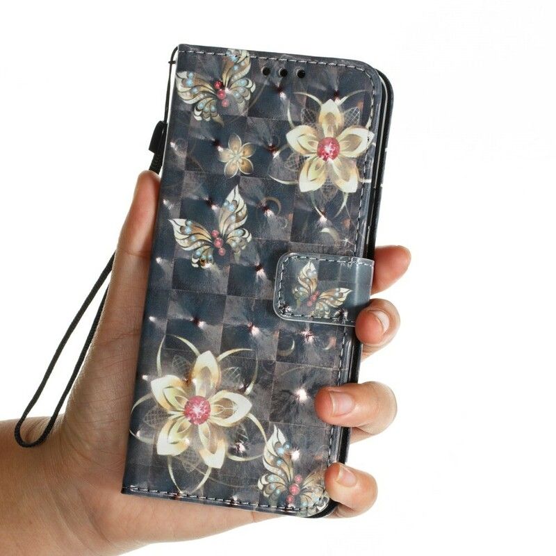 Folio Deksel Til Samsung Galaxy S9 Plus Retro Fargerike Blomster