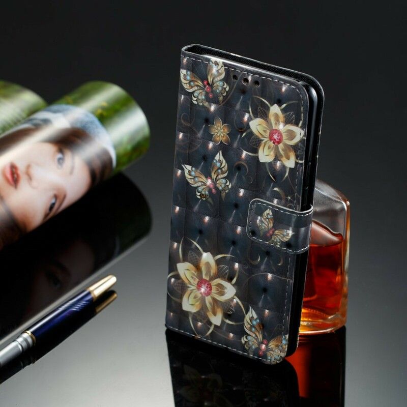 Folio Deksel Til Samsung Galaxy S9 Plus Retro Fargerike Blomster