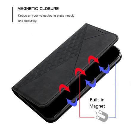 Beskyttelse Deksel Til Oppo A94 5G Folio Deksel Cubic Style Skin-touch