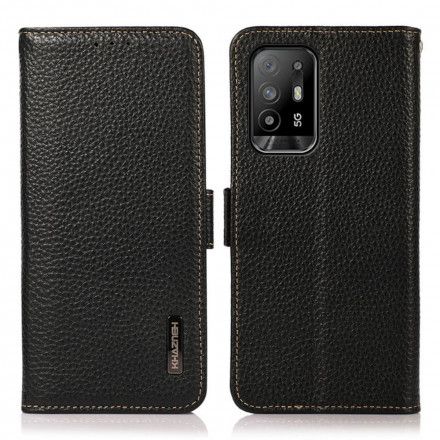 Folio Deksel Til Oppo A94 5G Litchi Leather Khazneh Rfid