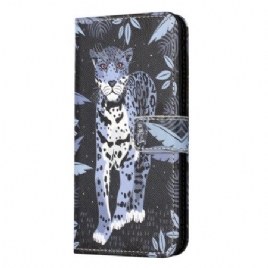 Folio Deksel Samsung Galaxy S24 Fe Leopard Med Stropp