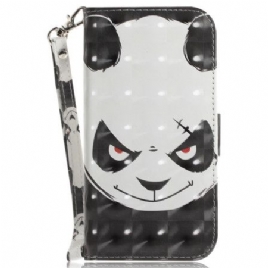 Folio Deksel Samsung Galaxy S24 Fe Sint Panda Med Stropp