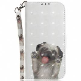 Folio Deksel Samsung Galaxy S24 Fe Strapped Mops Beskyttelse Deksel