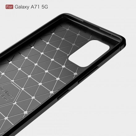 Deksel Til Samsung Galaxy A71 5G Børstet Karbonfiber