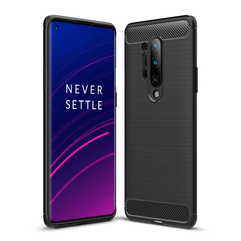 Deksel Til OnePlus 8 Pro Børstet Karbonfiber