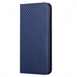 Beskyttelse Deksel Til Samsung Galaxy S23 Plus 5G Med Kjede Folio Deksel Strappy Carbon Fiber Style