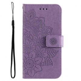 Folio Deksel Til Samsung Galaxy S23 Plus 5G Med Kjede Strappy Mandala