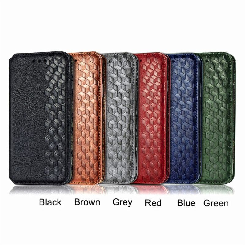 Beskyttelse Deksel Til Motorola Edge 20 Pro Folio Deksel Diamond Texture Leather Effect