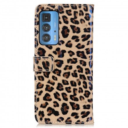 Folio Deksel Til Motorola Edge 20 Pro Leopard