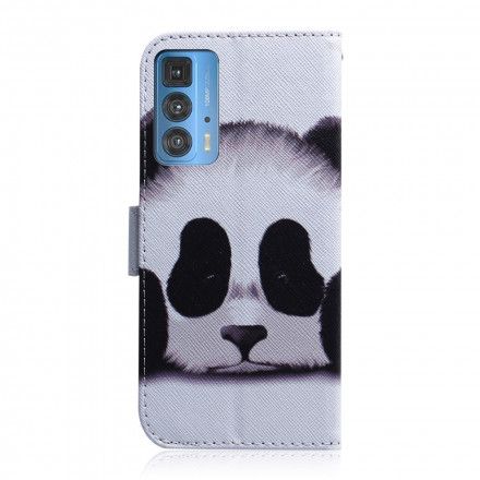 Lærdeksel Til Motorola Edge 20 Pro Panda-ansikt