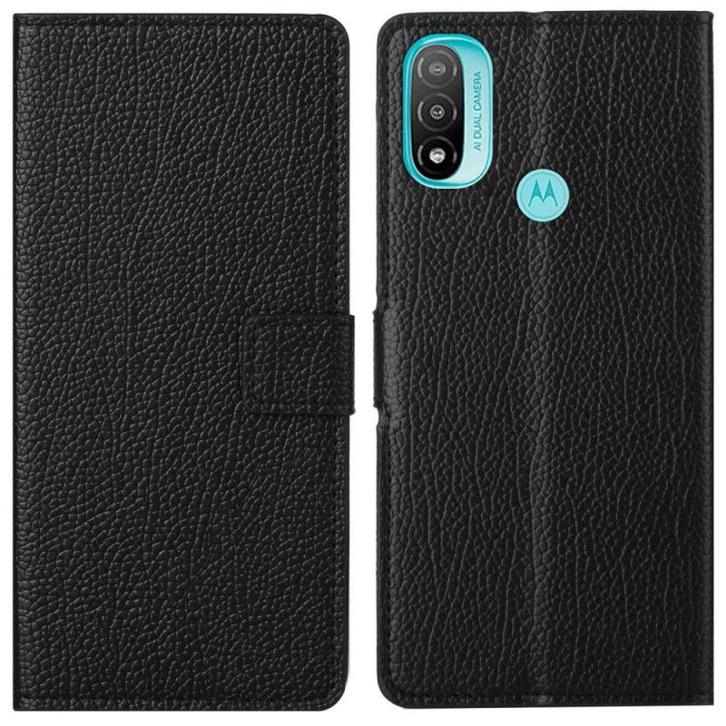 Lærdeksel Til Moto G71 5G Litchi Grain Leather Effect