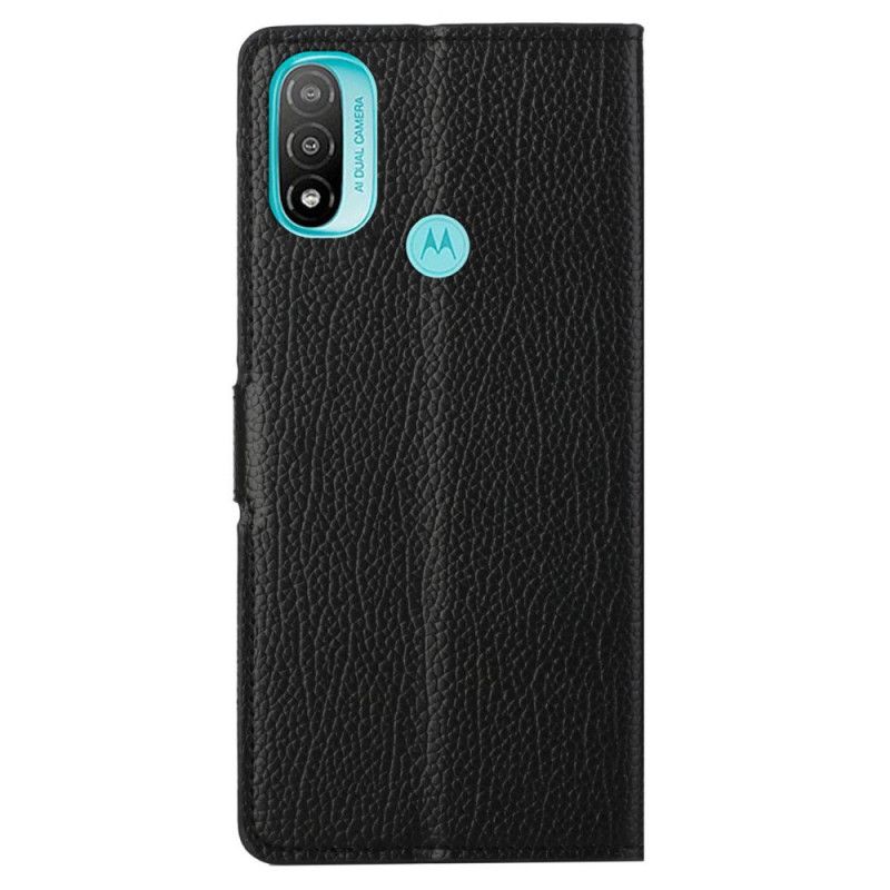 Lærdeksel Til Moto G71 5G Litchi Grain Leather Effect