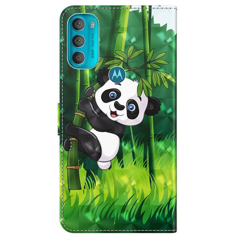 Lærdeksel Til Moto G71 5G Panda Og Bambus