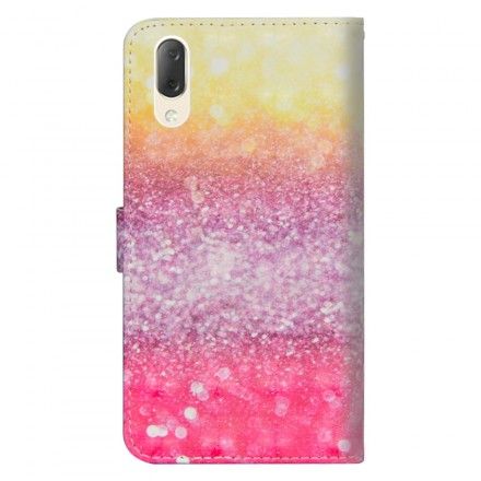 Folio Deksel Til Sony Xperia L3 Magenta Glitter Gradient