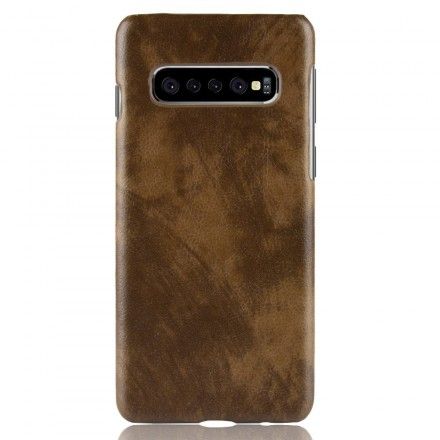 Deksel Til Samsung Galaxy S10 Plus Lichi Skinneffekt